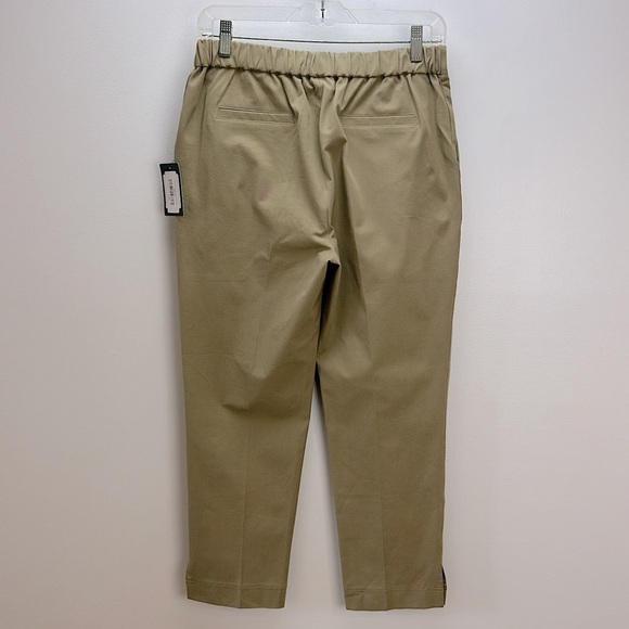 Lysse Olive Amber Crop Pants Pull On Pockets Stretch Twill Closet Staple Medium - Picture 16 of 16